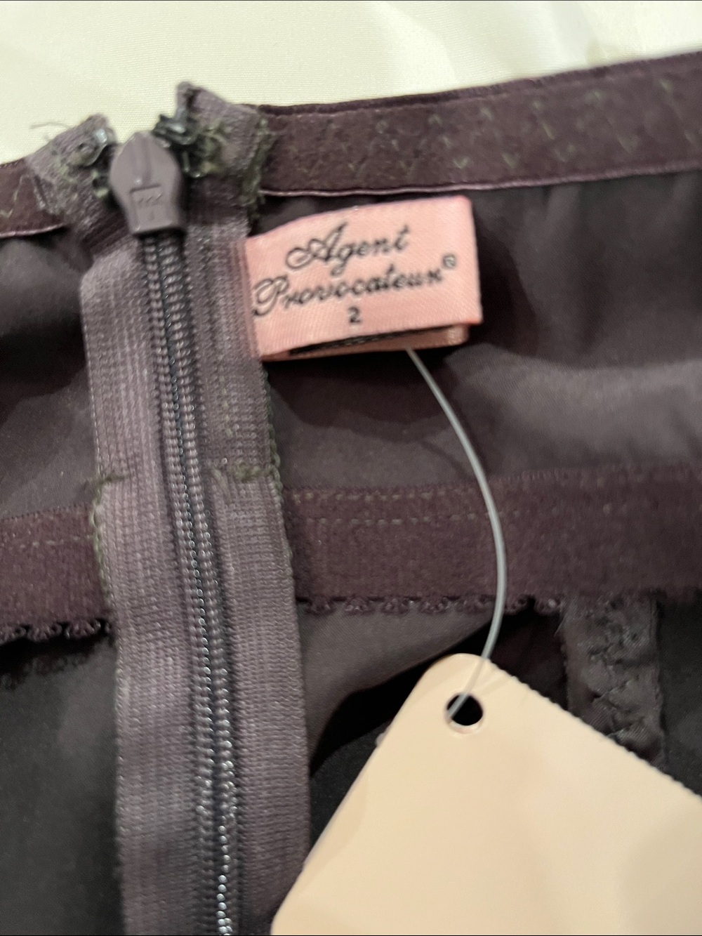 Agent Provocateur Grey/Silver Satin Slip Dress - folded in draw - new with tags - Picture 4 of 6